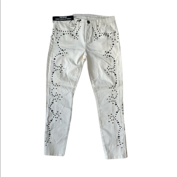 Blank‎ NYC The Intro Studded Cropped Jeans - Picture 1 of 7